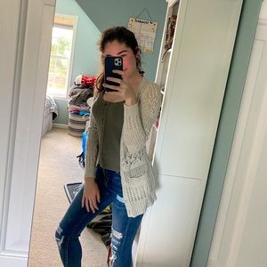 Tan Aeropostale long cardigan